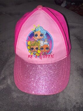 L.O.L. Surprise! Hot Pink & Light Pink Glitter 'Be A Queen' Cap